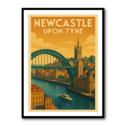 Newcastle Travel Poster Wall Art