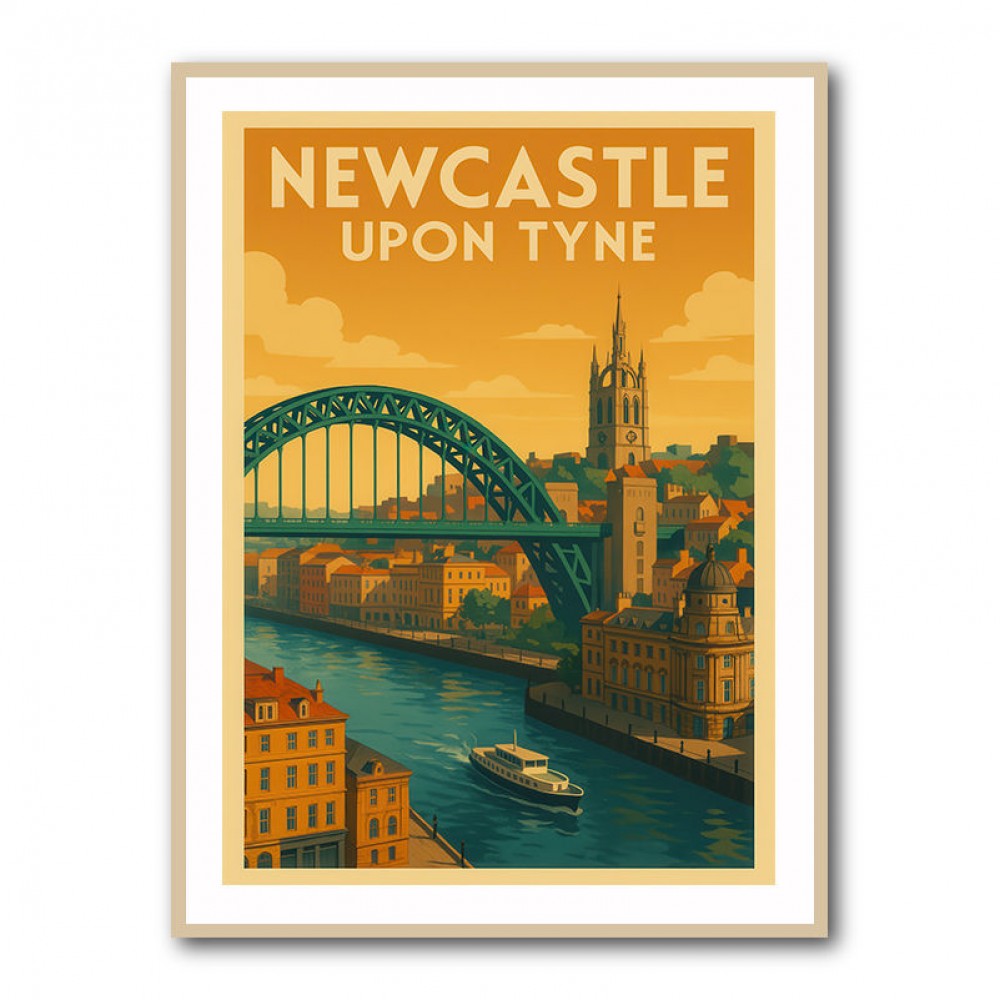 Newcastle Travel Poster Wall Art