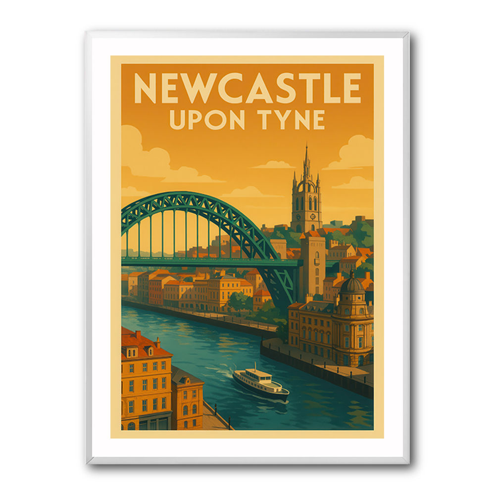 Newcastle Travel Poster Wall Art