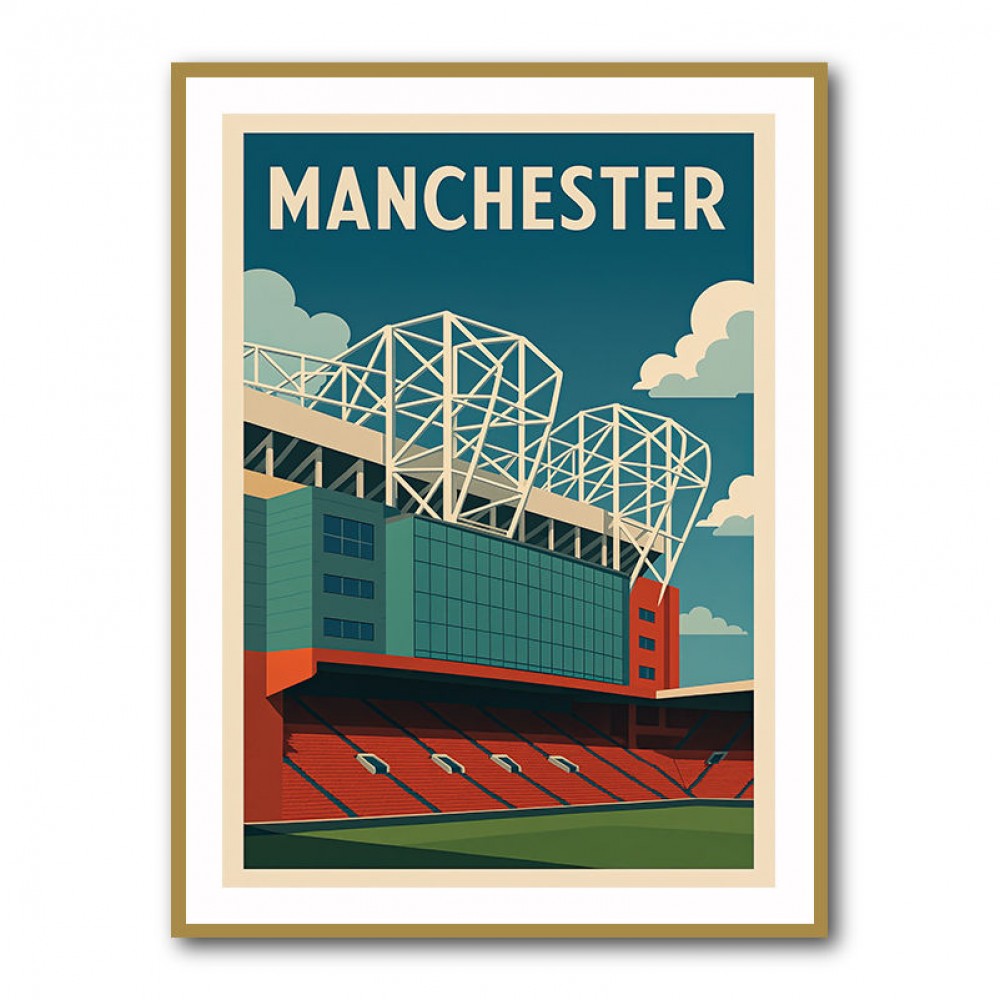 Old Trafford Manchester Poster 2 Wall Art Old Trafford Manchester Poster 2 Wall Art