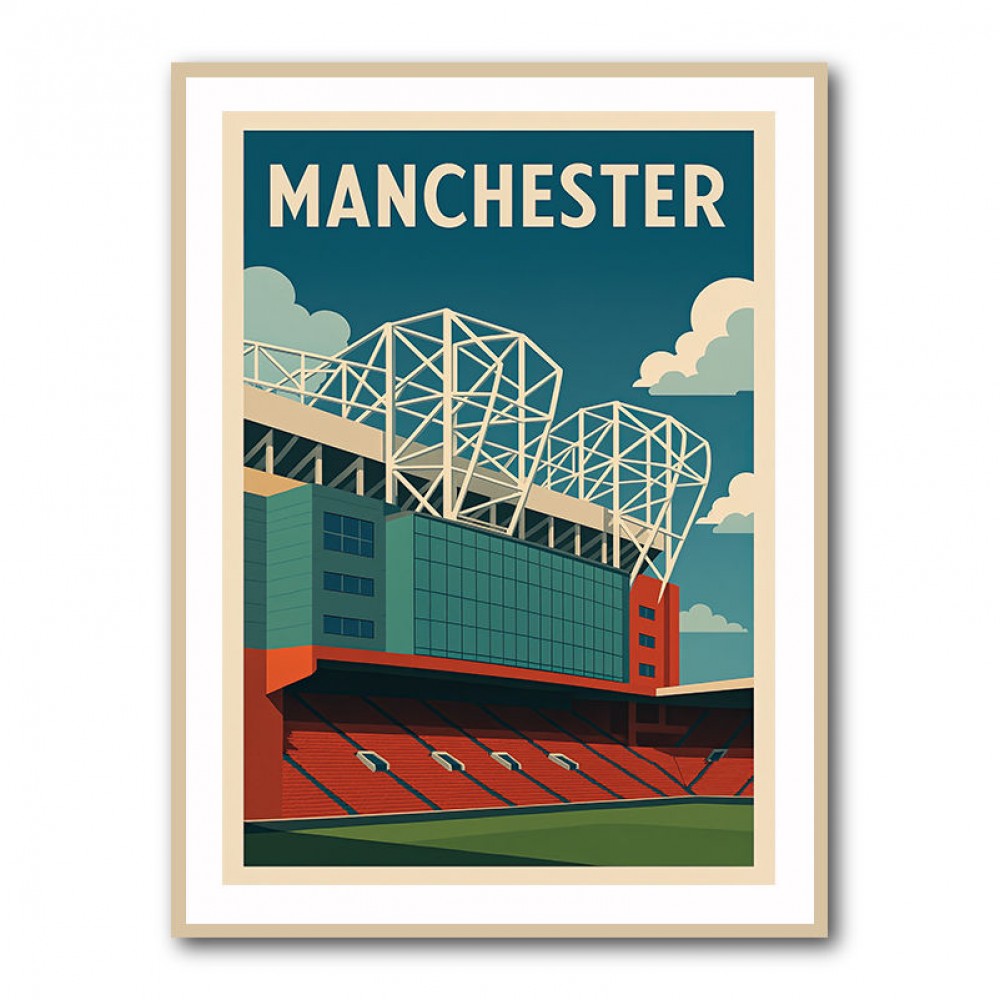 Old Trafford Manchester Poster 2 Wall Art Old Trafford Manchester Poster 2 Wall Art