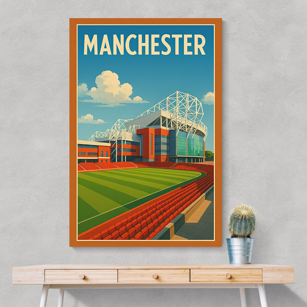Old Trafford Manchester Poster Wall Art Old Trafford Manchester Poster Wall Art
