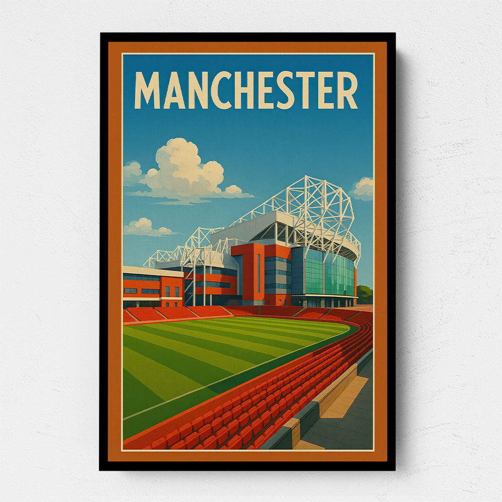 Old Trafford Manchester Poster Wall Art Old Trafford Manchester Poster Wall Art