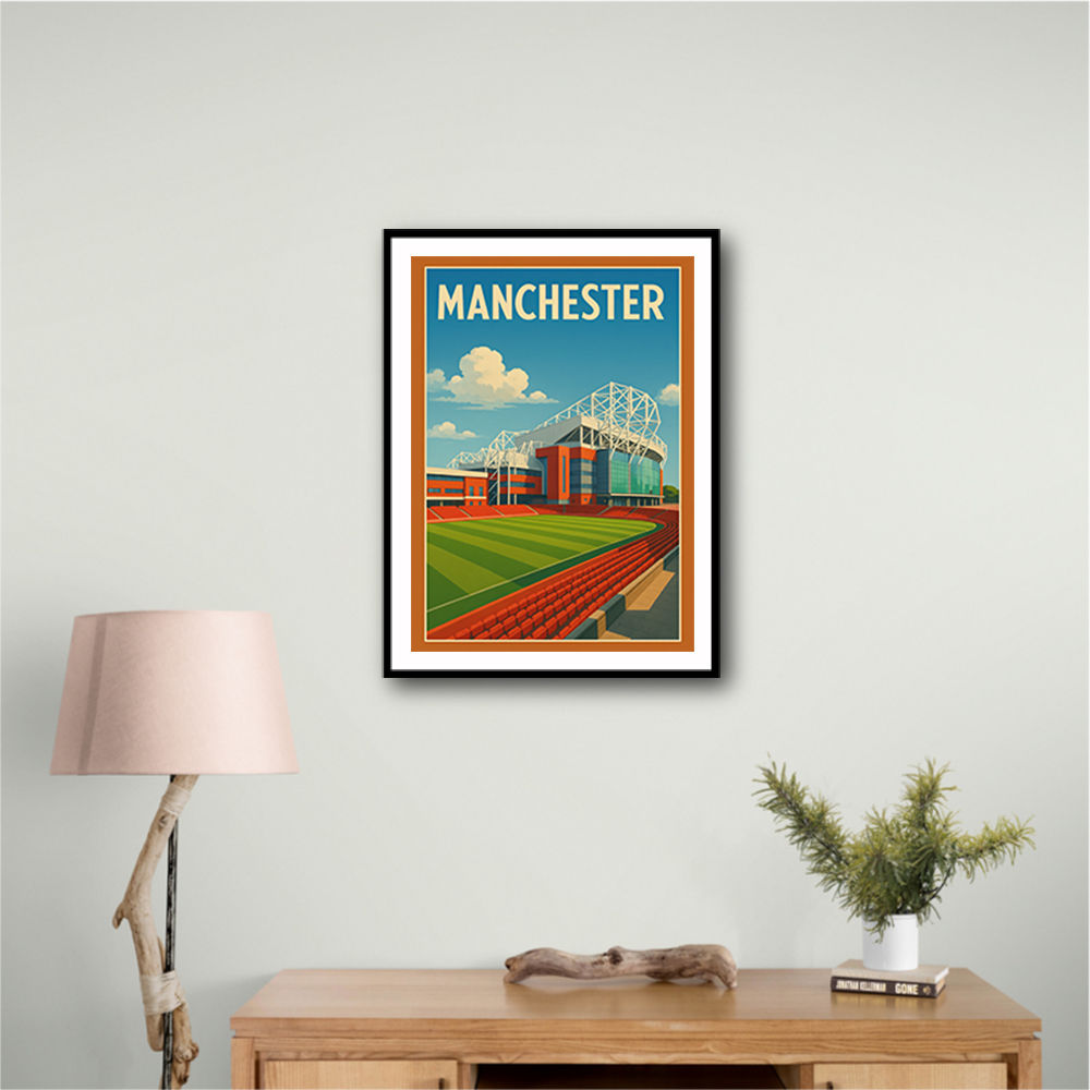 Old Trafford Manchester Poster Wall Art Old Trafford Manchester Poster Wall Art