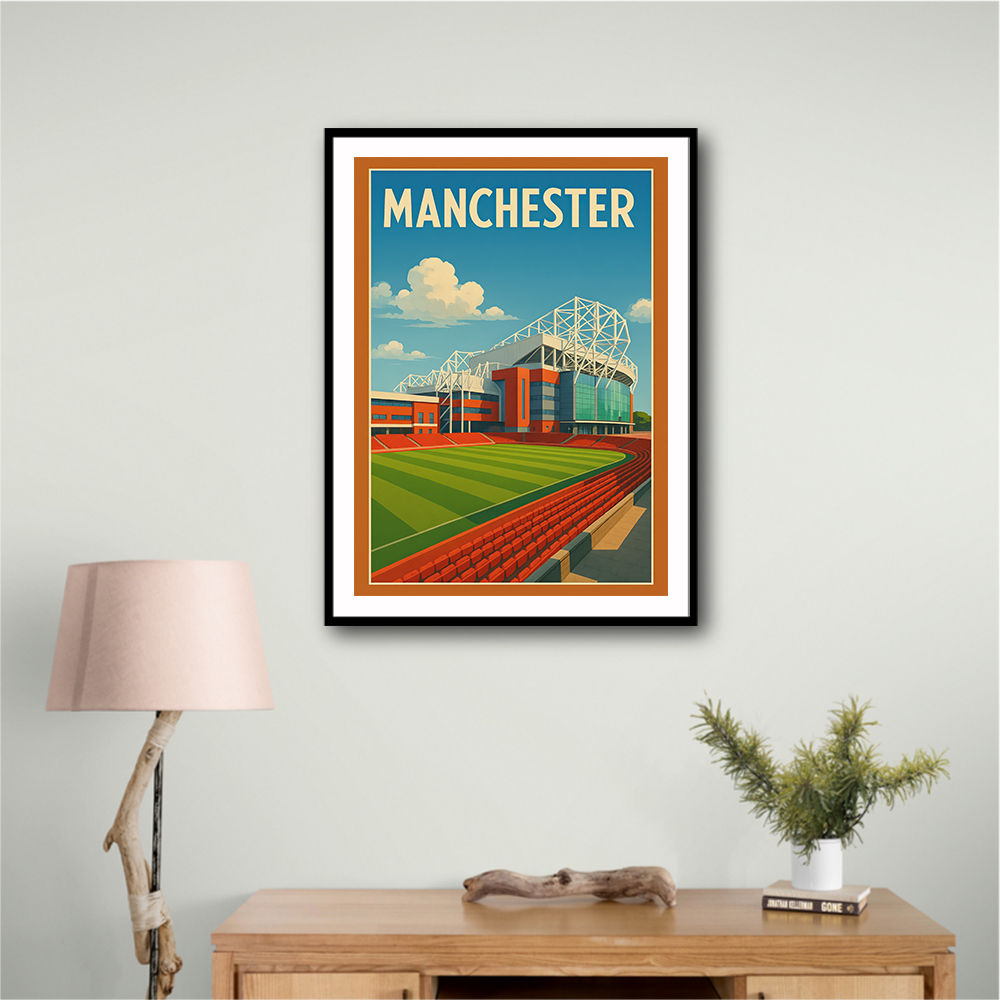 Old Trafford Manchester Poster Wall Art Old Trafford Manchester Poster Wall Art