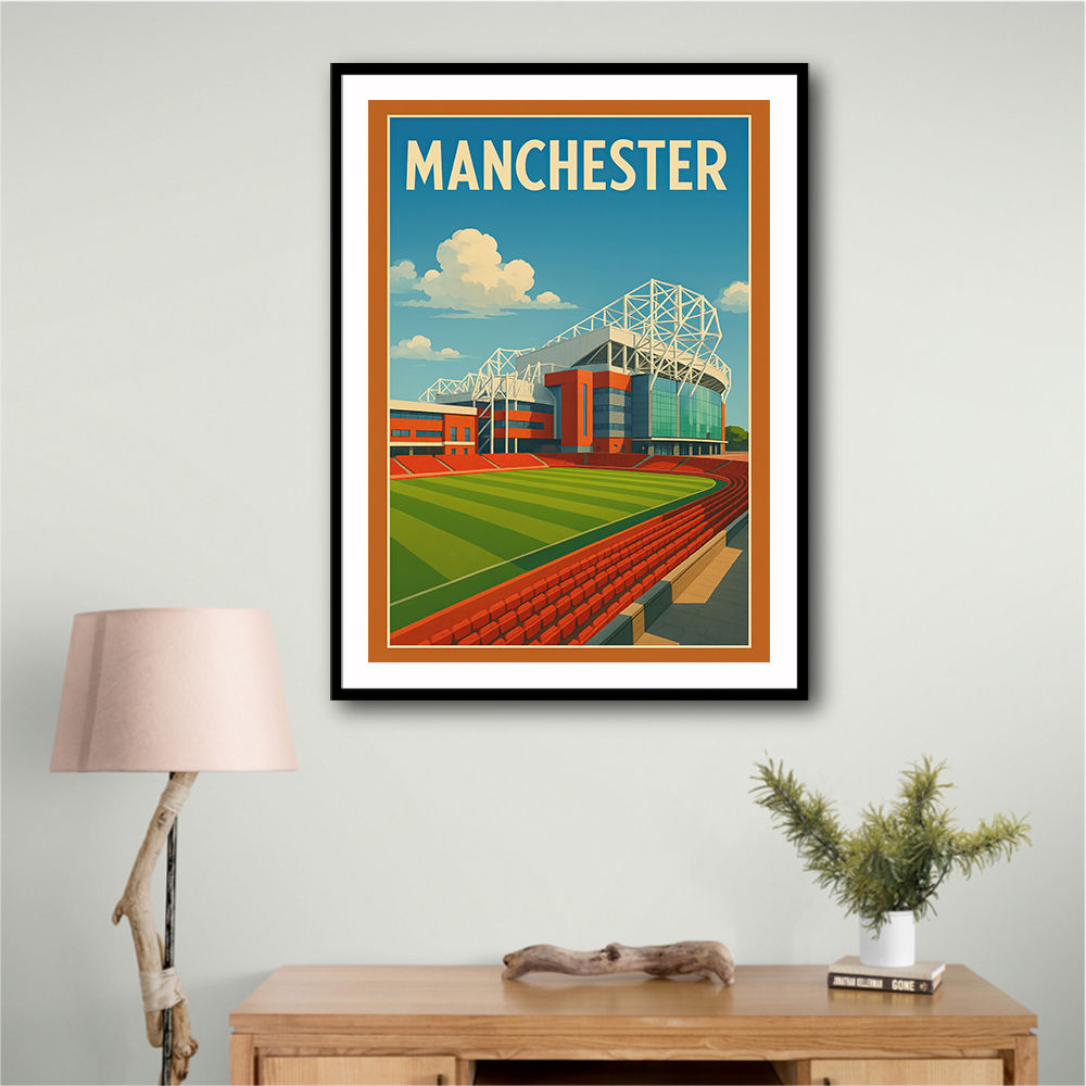 Old Trafford Manchester Poster Wall Art Old Trafford Manchester Poster Wall Art