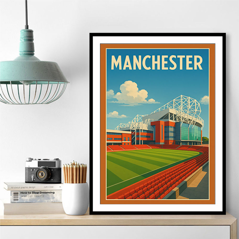 Old Trafford Manchester Poster Wall Art Old Trafford Manchester Poster Wall Art