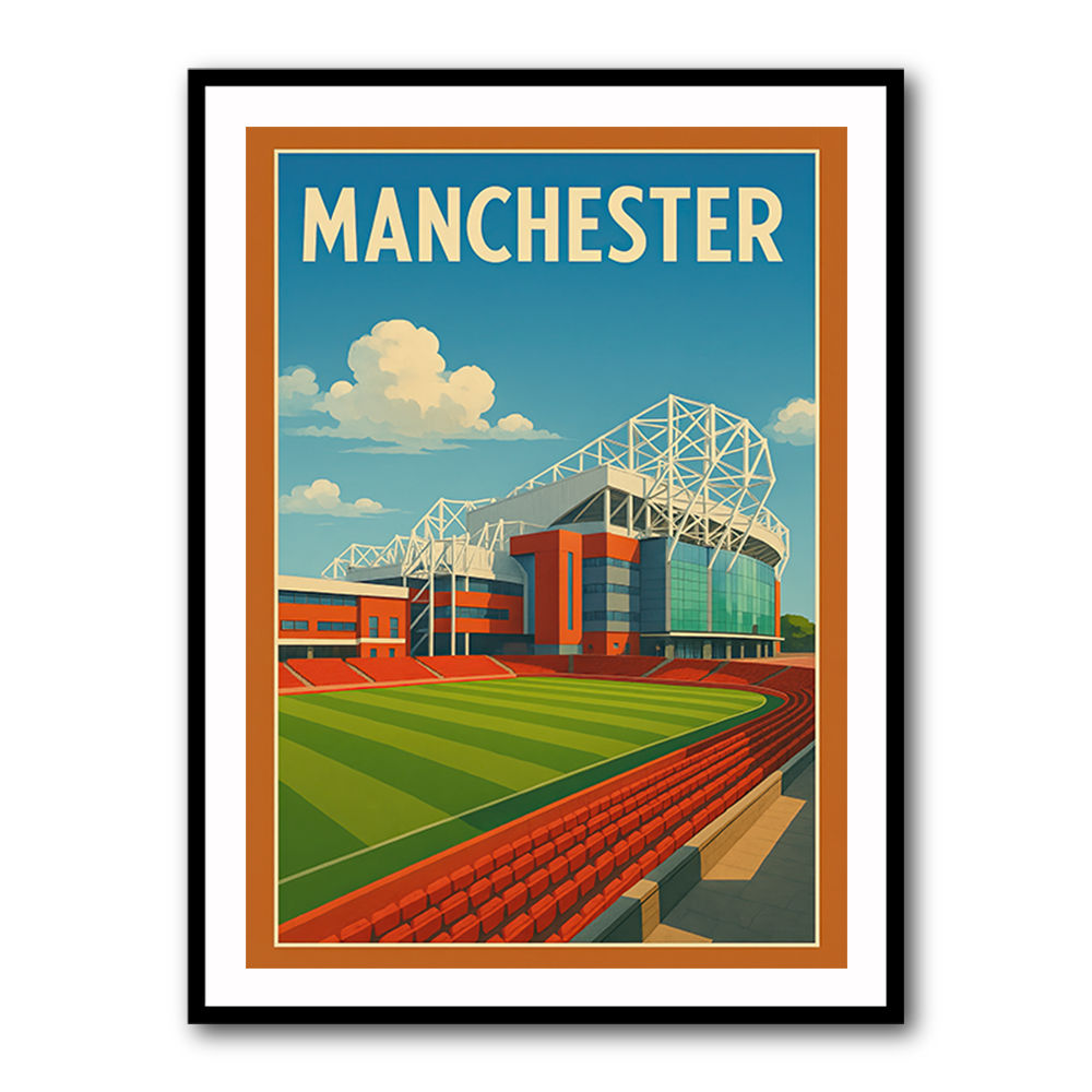 Old Trafford Manchester Poster Wall Art Old Trafford Manchester Poster Wall Art