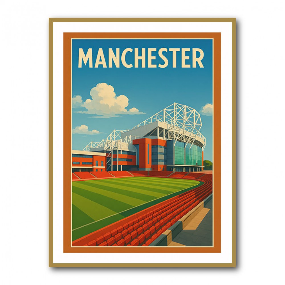 Old Trafford Manchester Poster Wall Art Old Trafford Manchester Poster Wall Art