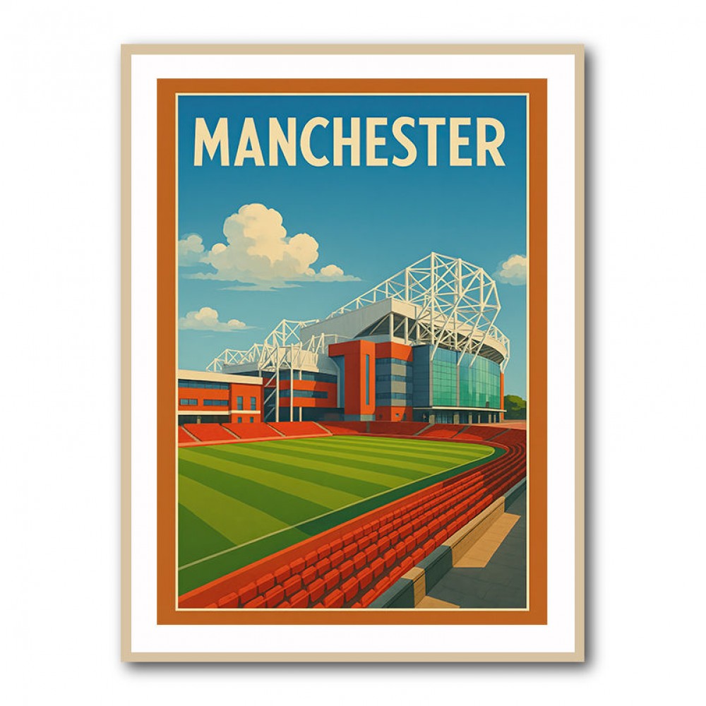Old Trafford Manchester Poster Wall Art Old Trafford Manchester Poster Wall Art
