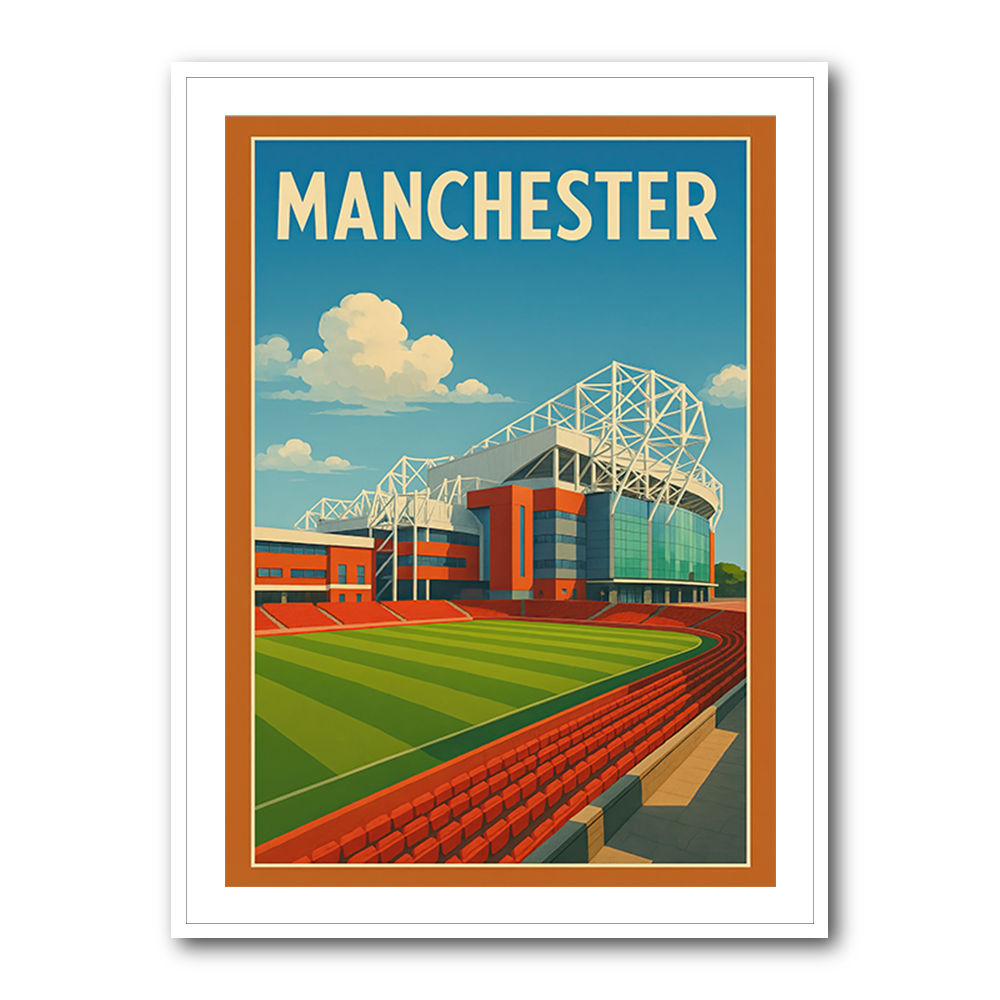 Old Trafford Manchester Poster Wall Art Old Trafford Manchester Poster Wall Art