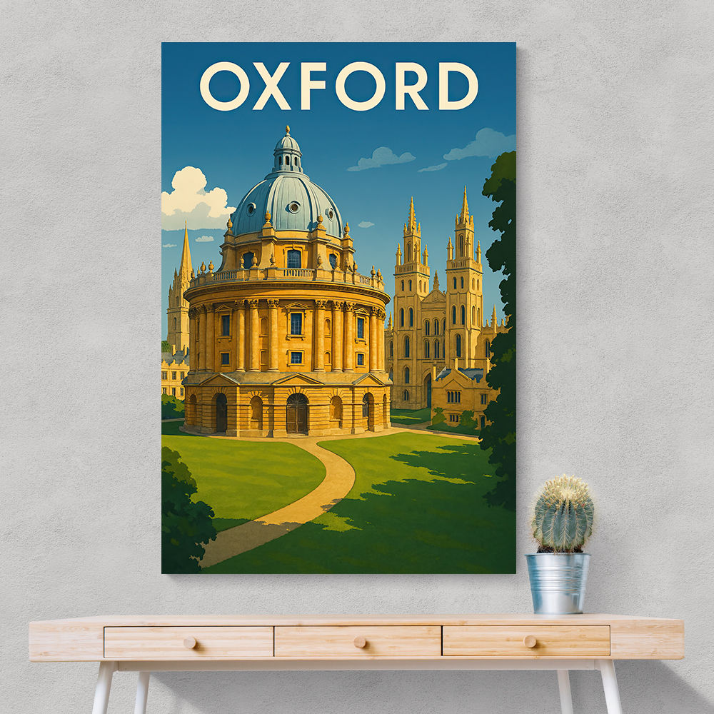 Oxford Travel Poster Wall Art