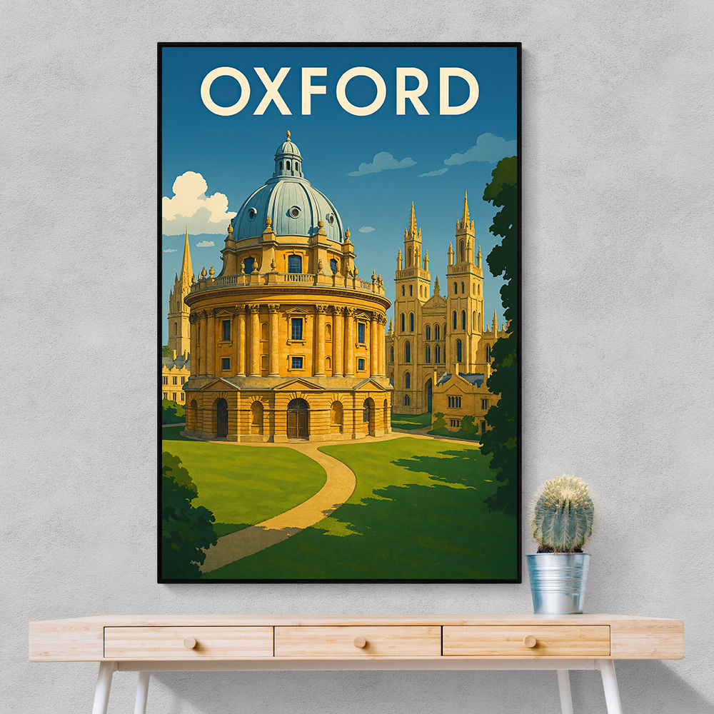 Oxford Travel Poster Wall Art