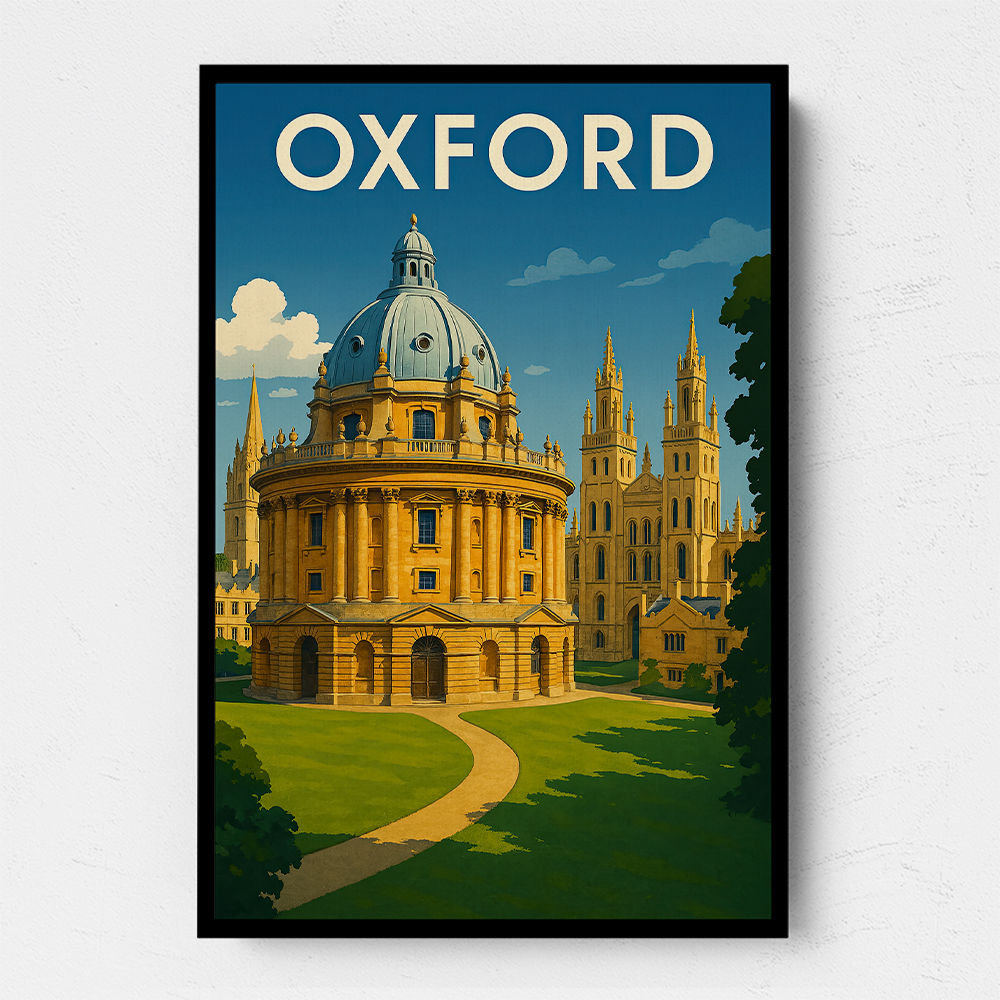 Oxford Travel Poster Wall Art