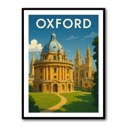 Oxford Travel Poster Wall Art