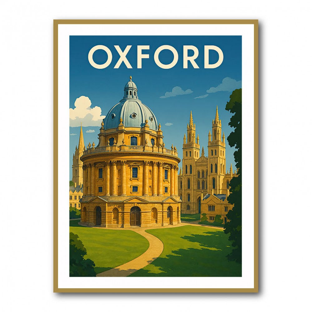 Oxford Travel Poster Wall Art