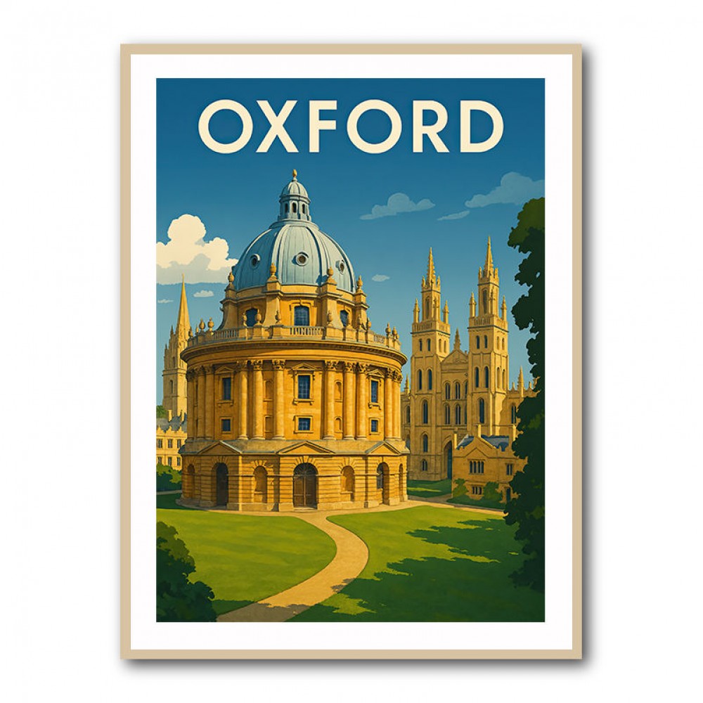 Oxford Travel Poster Wall Art