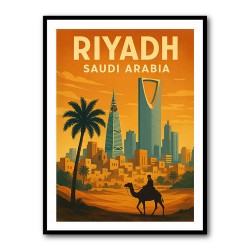 Riyadh Saudi Arabia Travel Poster 1 Wall Art
