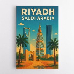 Riyadh Saudi Arabia Travel Poster Wall Art