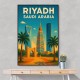 Riyadh Saudi Arabia Travel Poster Wall Art Riyadh Saudi Arabia Travel Poster Wall Art