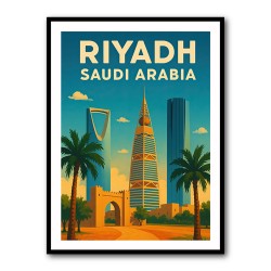 Riyadh Saudi Arabia Travel Poster Wall Art