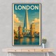 Shard London Travel Poster 1 Wall Art