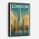 Shard London Travel Poster 1 Wall Art