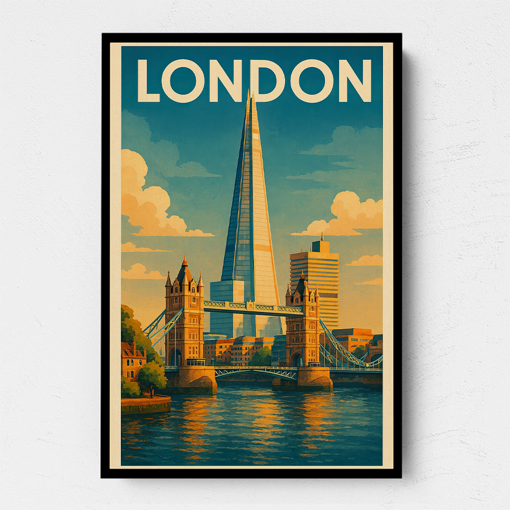 Shard London Travel Poster 1 Wall Art