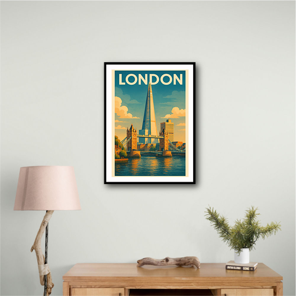 Shard London Travel Poster 1 Wall Art