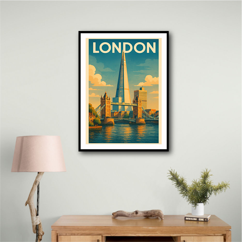 Shard London Travel Poster 1 Wall Art