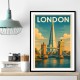 Shard London Travel Poster 1 Wall Art