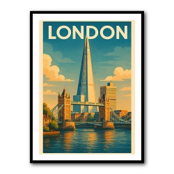Shard London Travel Poster 1 Wall Art
