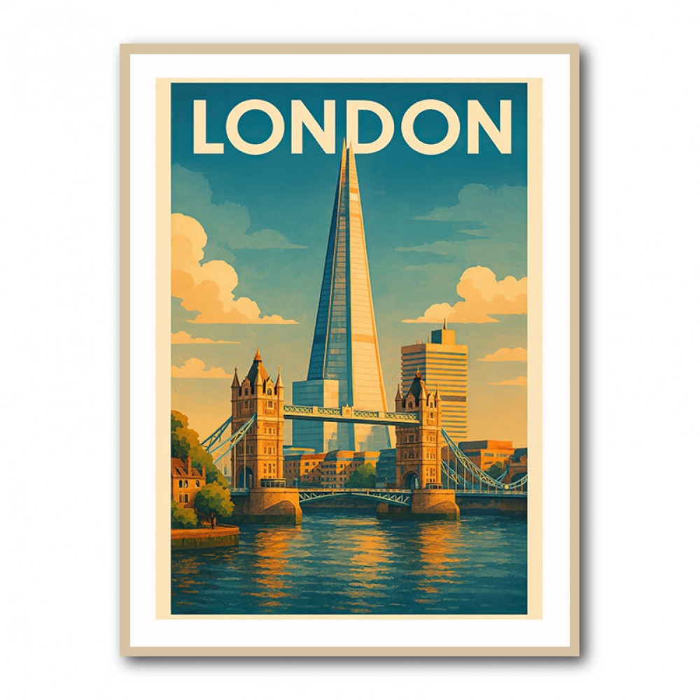 Shard London Travel Poster 1 Wall Art