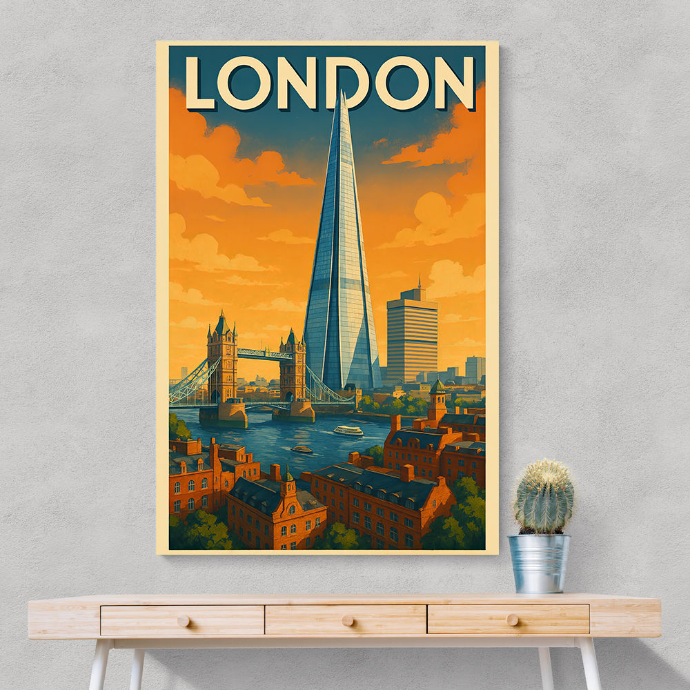 Shard London Travel Poster Wall Art