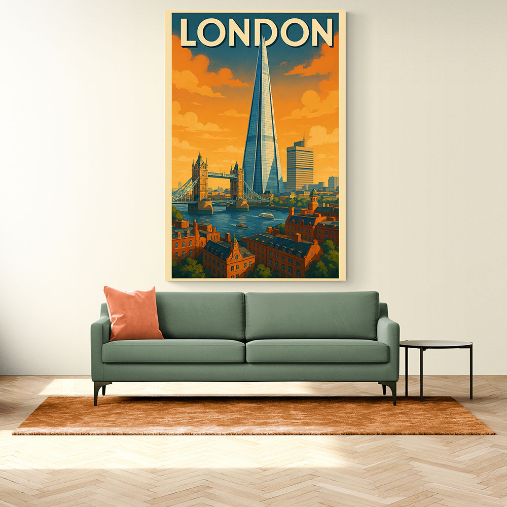 Shard London Travel Poster Wall Art
