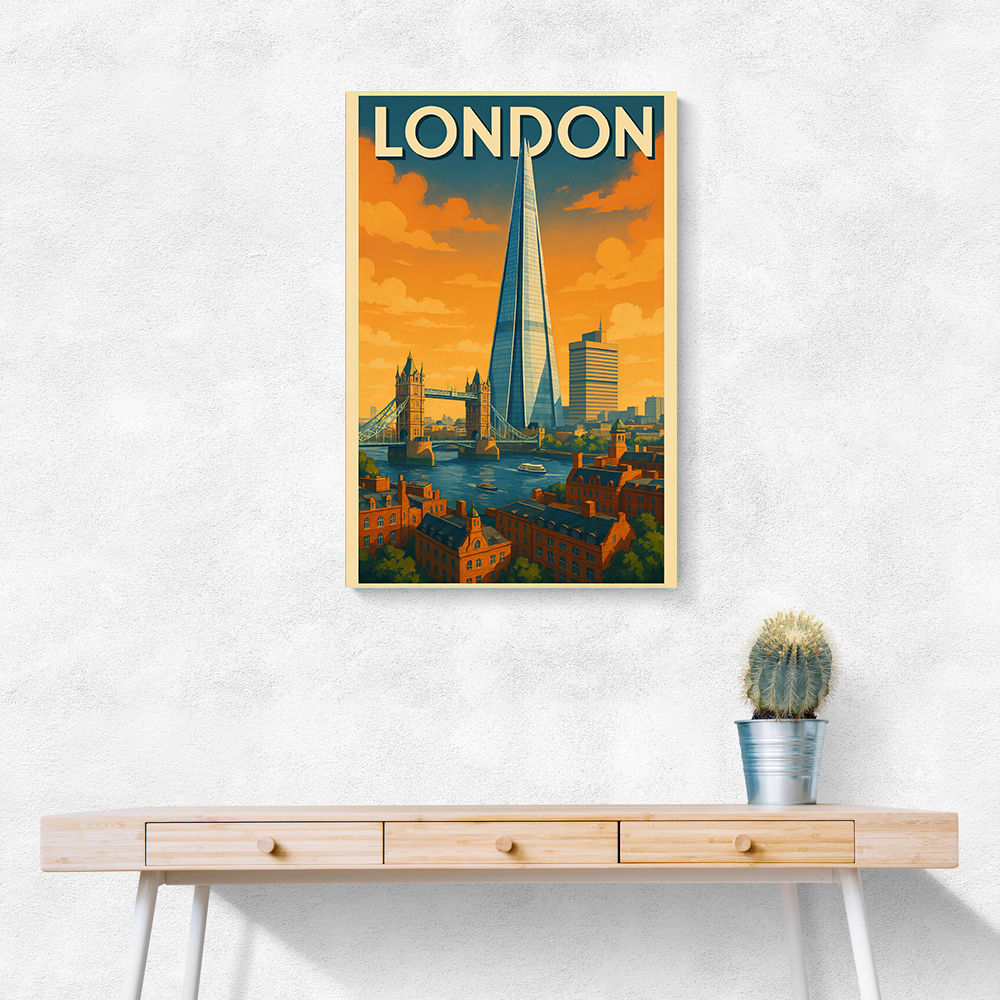 Shard London Travel Poster Wall Art