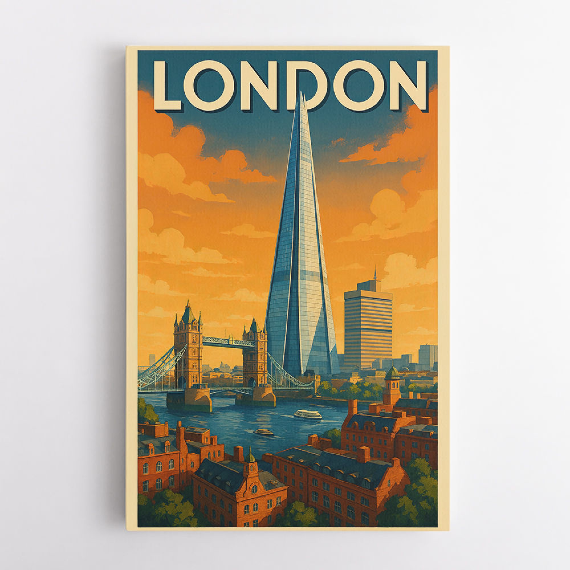 Shard London Travel Poster Wall Art