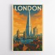 Shard London Travel Poster Wall Art
