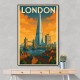 Shard London Travel Poster Wall Art