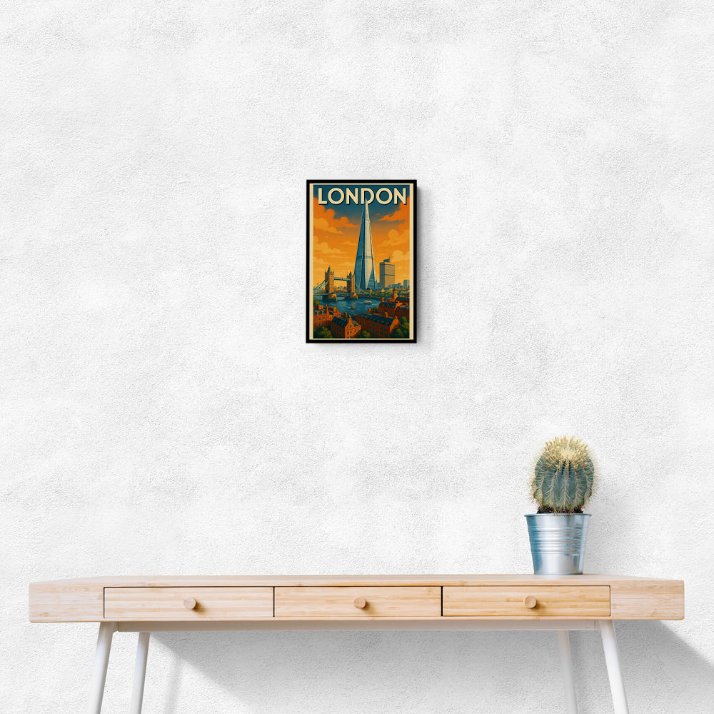 Shard London Travel Poster Wall Art