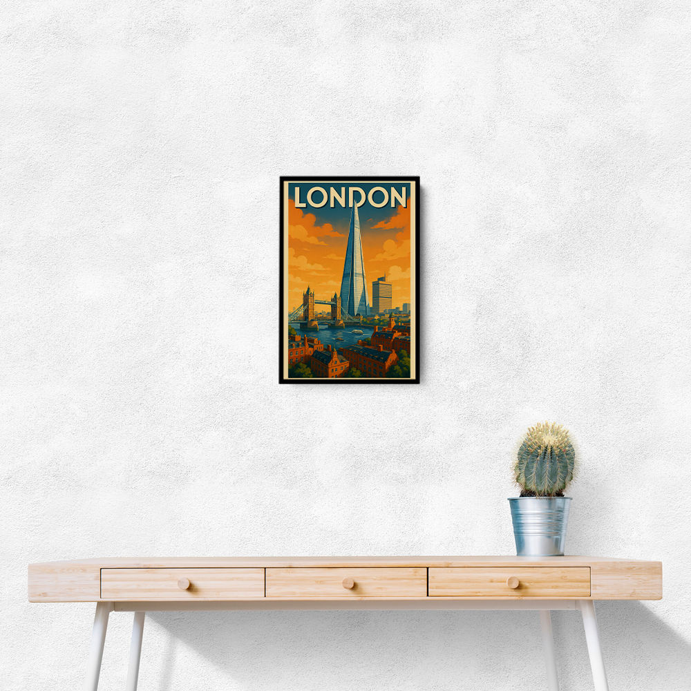 Shard London Travel Poster Wall Art
