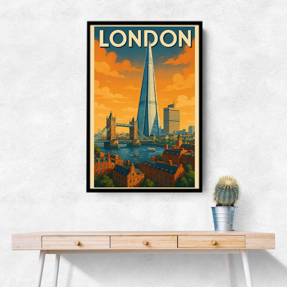 Shard London Travel Poster Wall Art