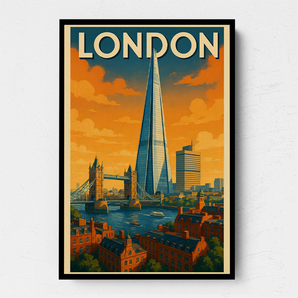 Shard London Travel Poster Wall Art