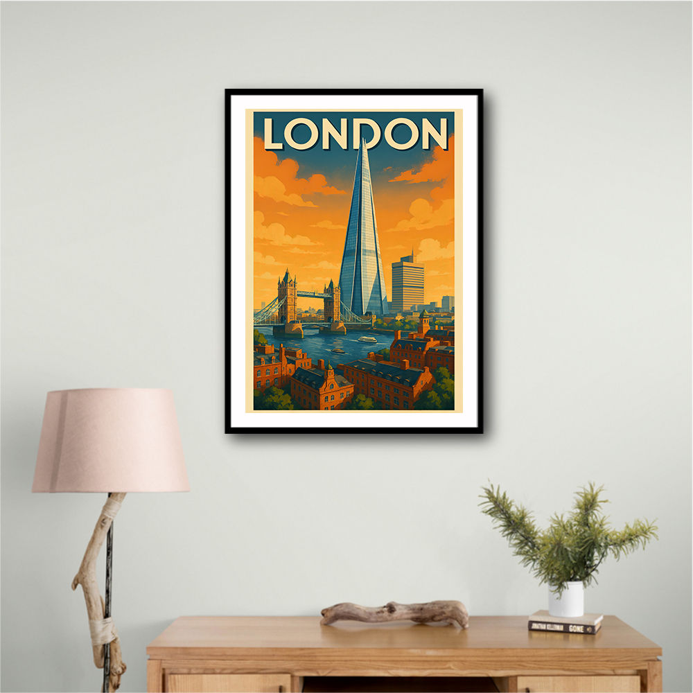 Shard London Travel Poster Wall Art