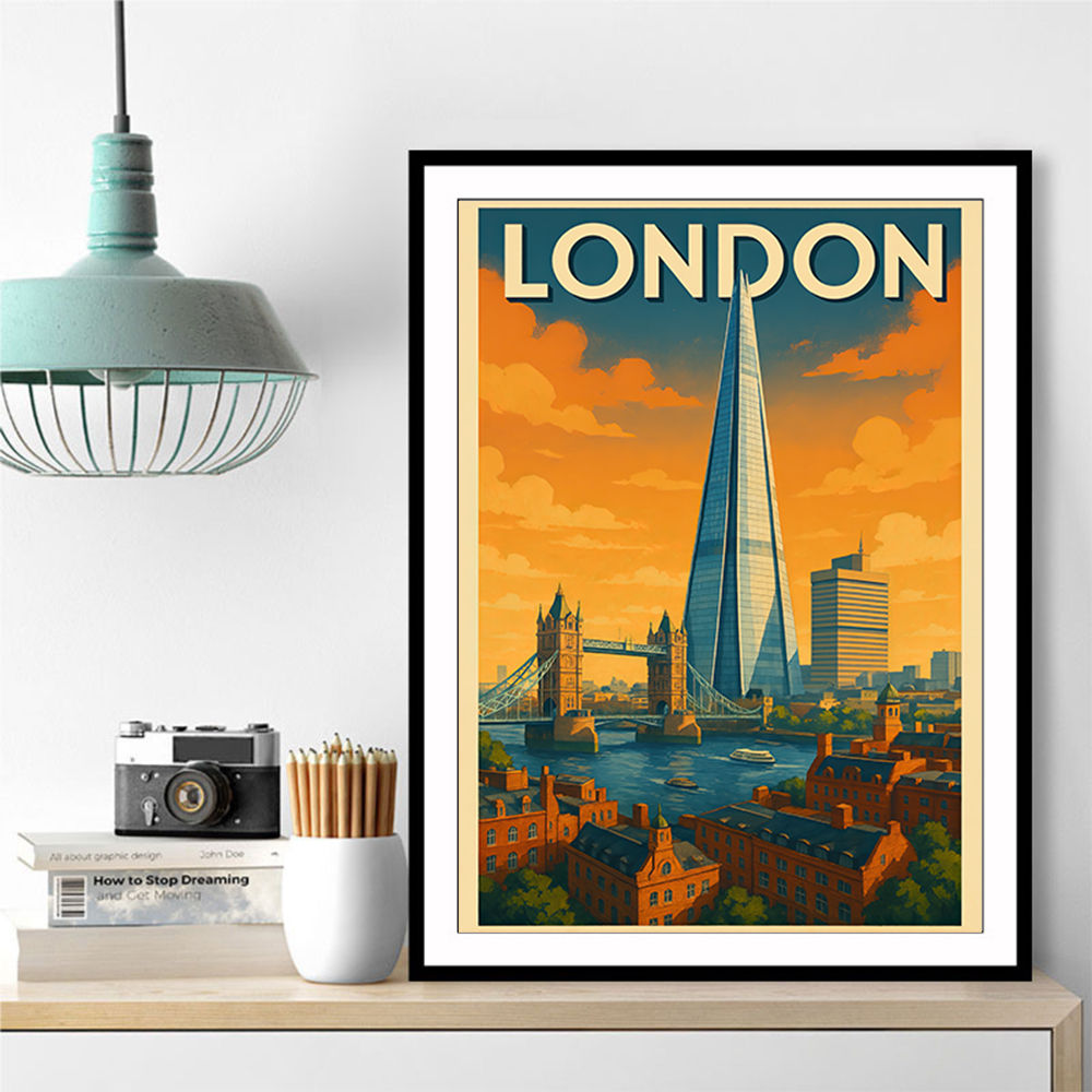 Shard London Travel Poster Wall Art