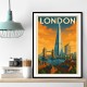 Shard London Travel Poster Wall Art