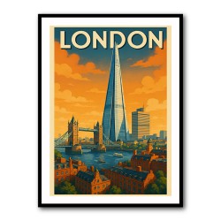 Shard London Travel Poster Wall Art