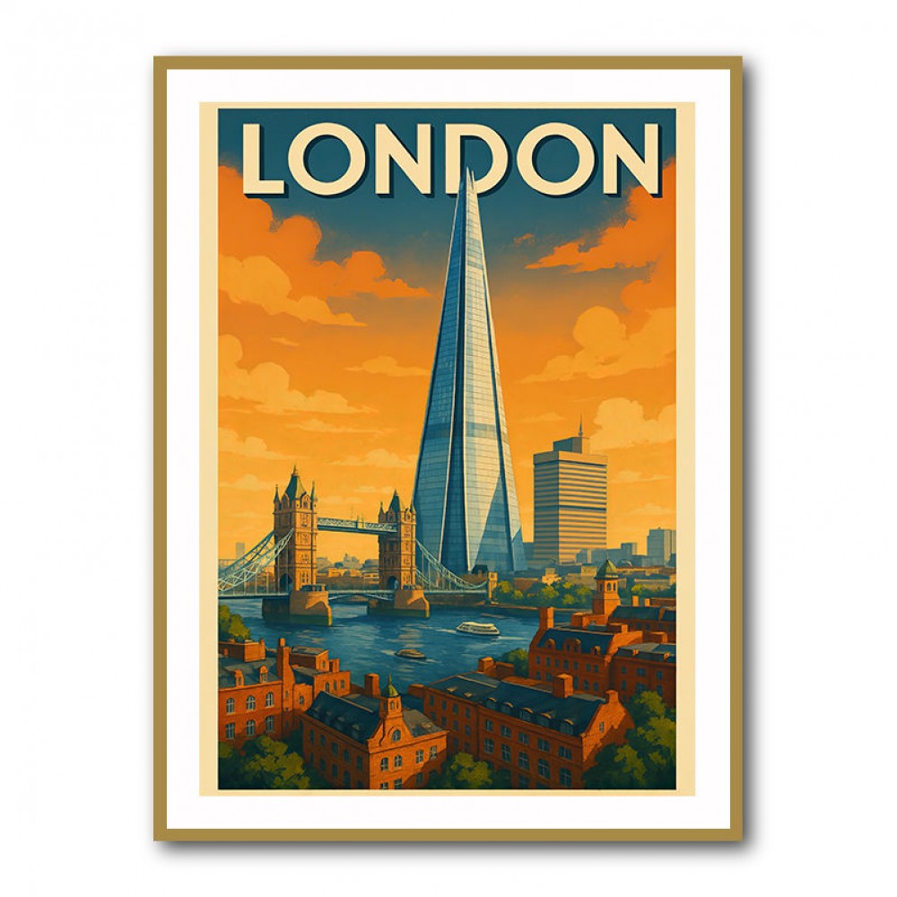 Shard London Travel Poster Wall Art