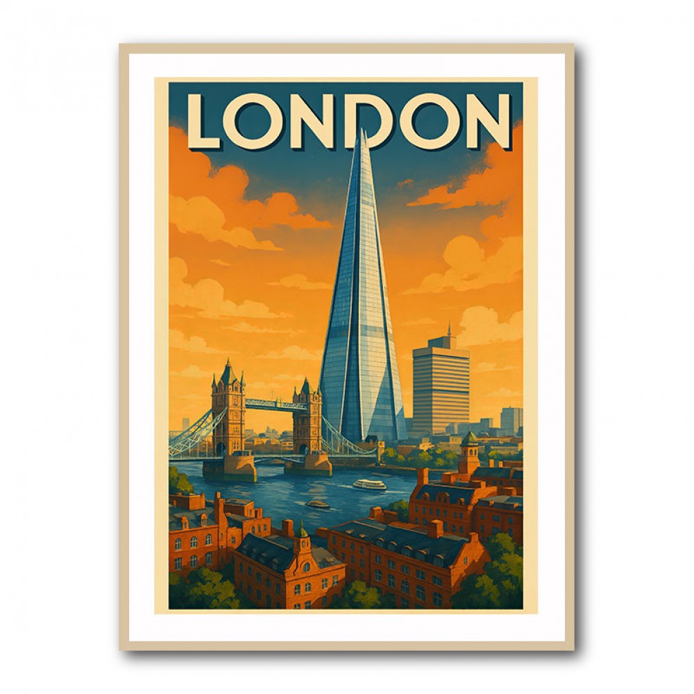 Shard London Travel Poster Wall Art