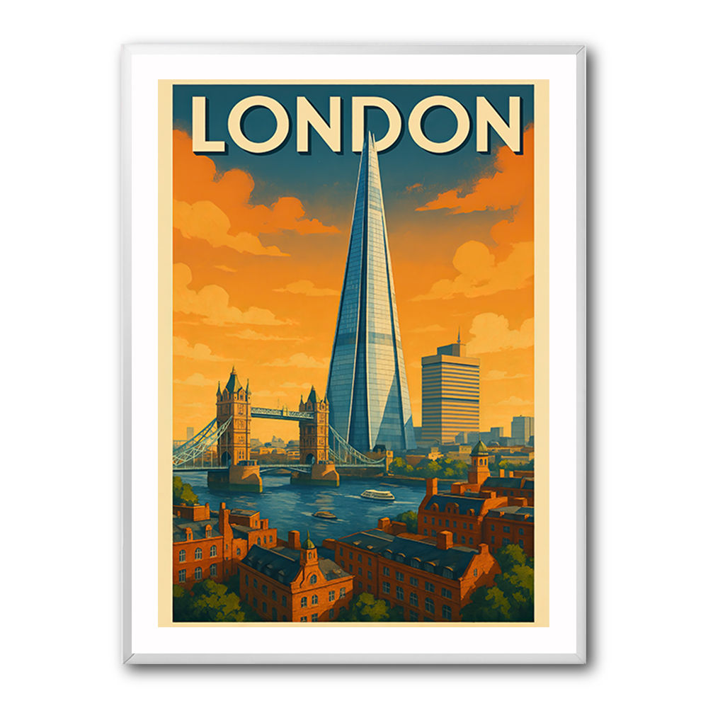 Shard London Travel Poster Wall Art